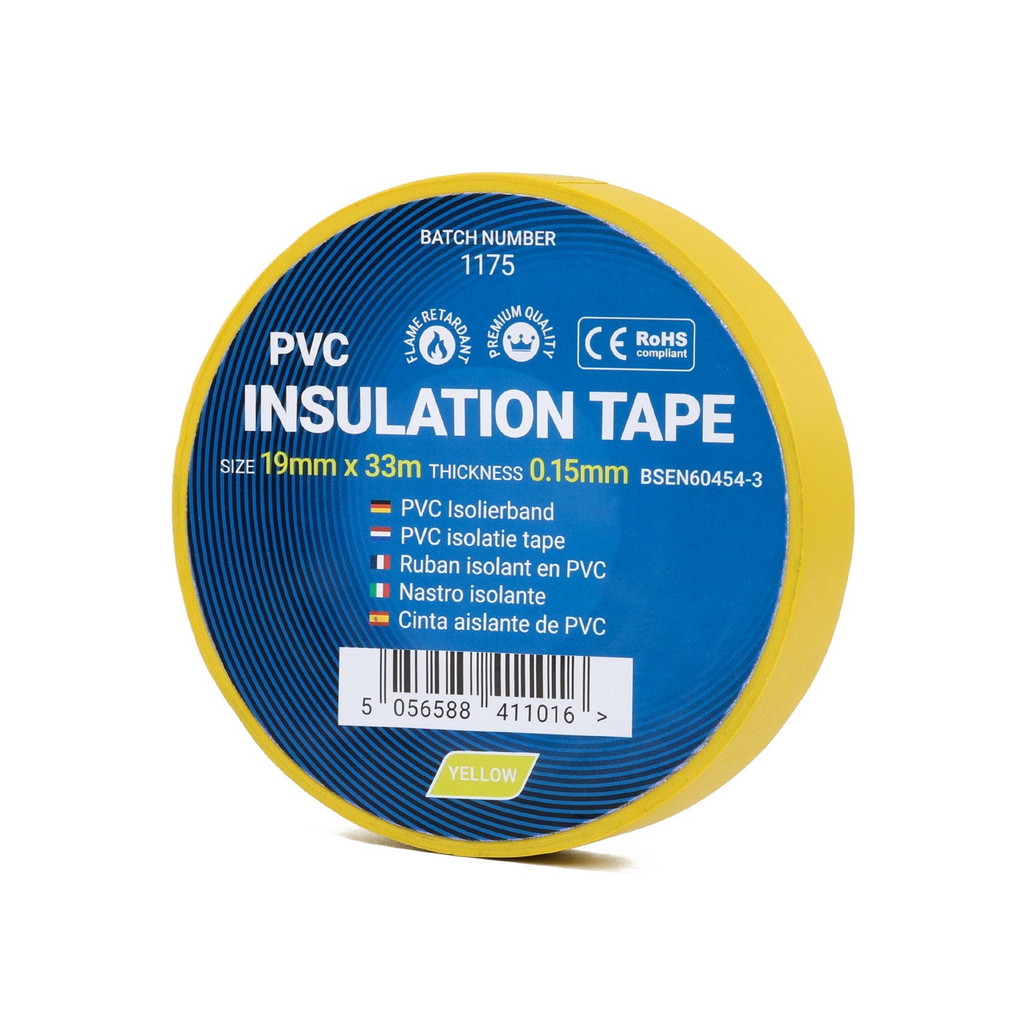Yellow Electrical Tape 19mm - PVC Insulation Tape